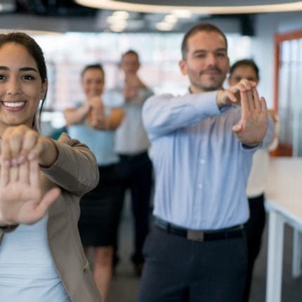 A MoveU corporate wellness session
