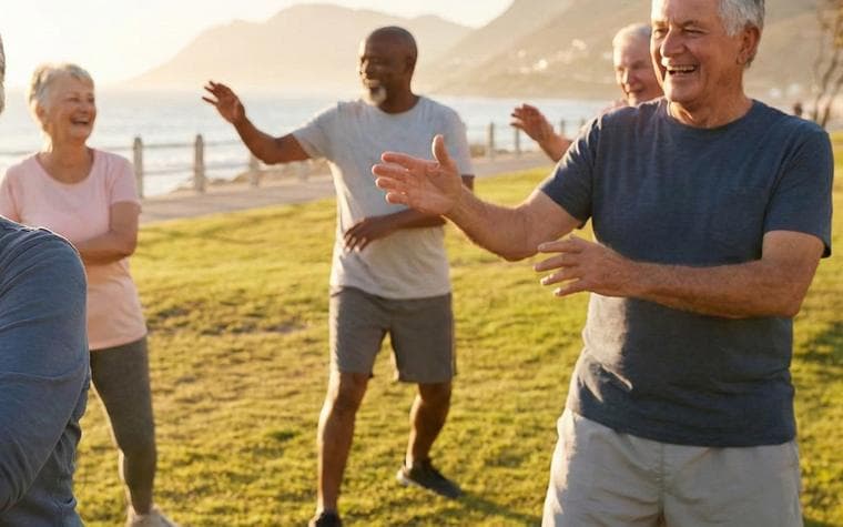Seniors staying active together